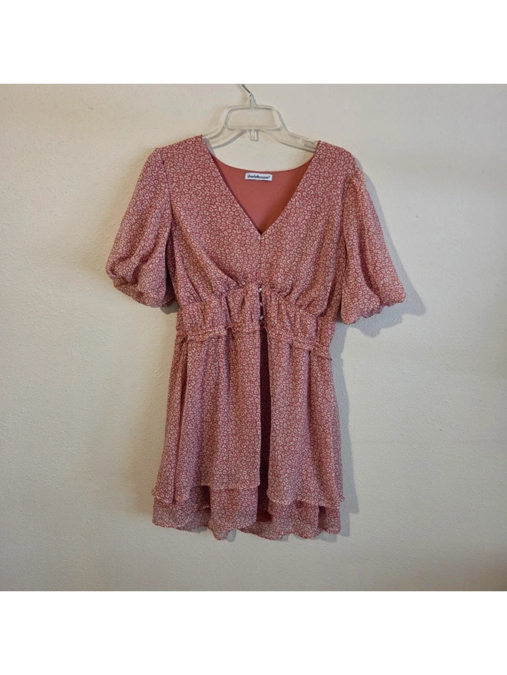 Charlotte russe pink leopard dress